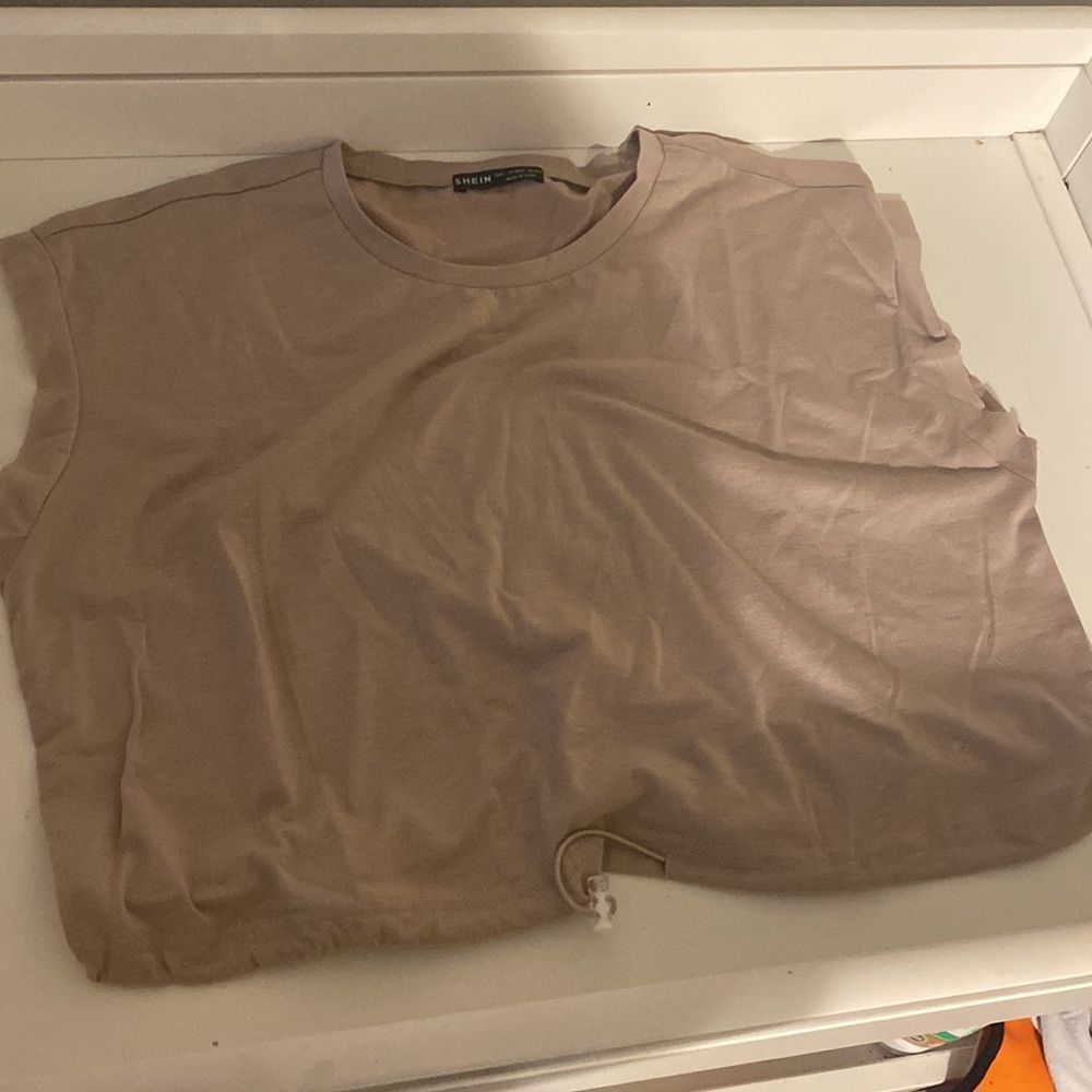 Pull string crop top